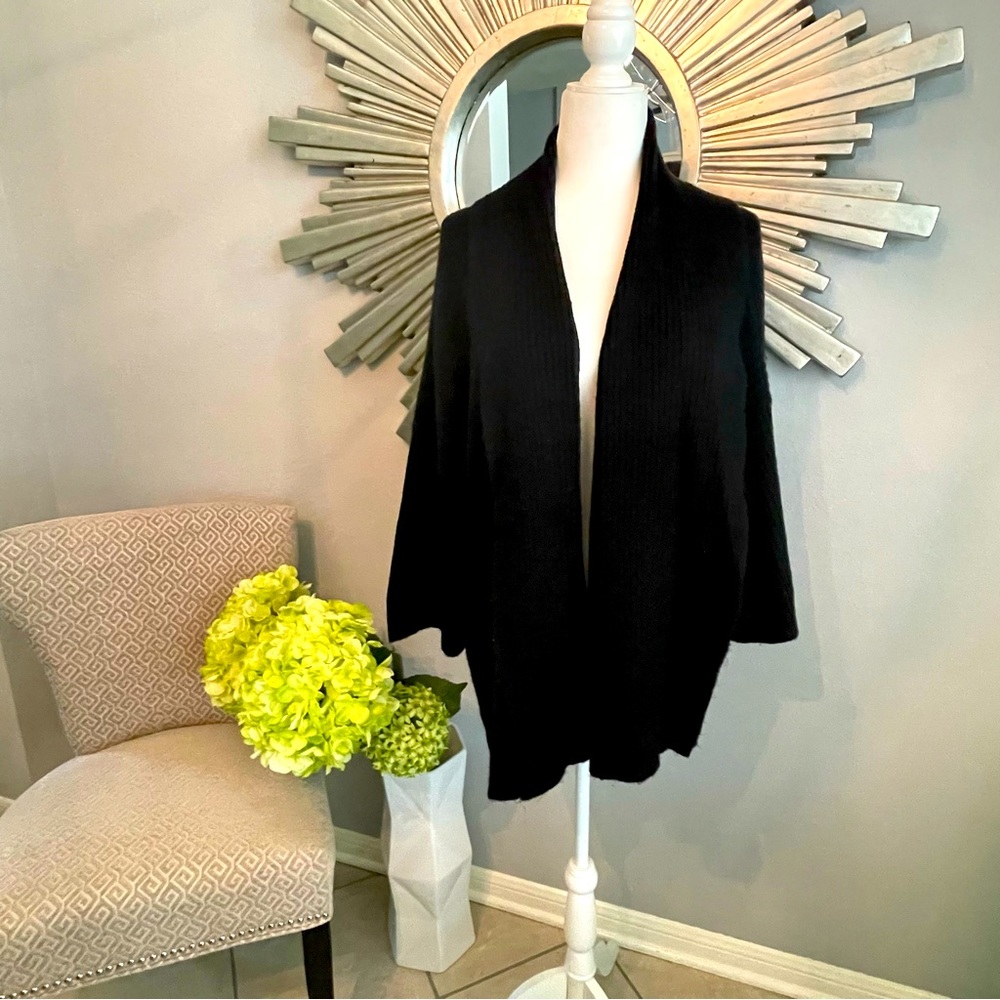 Black Open Cardigan